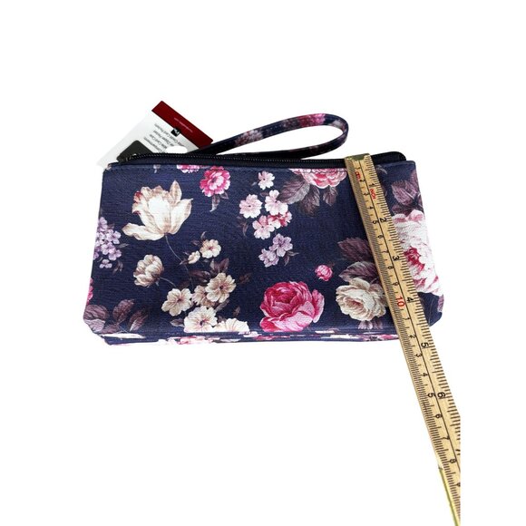 Mundi Stuff It Floral Wristlet Wallet With 3 Zip Compartments & Removable Card C - Picture 7 of 7